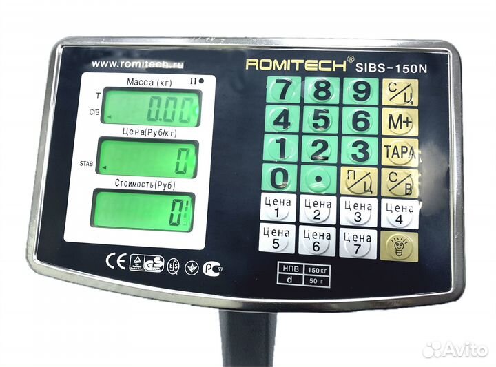 Весы Romitech sibs-150N напольные 400х500