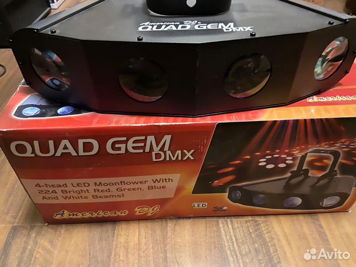 American DJ quad gem DMX
