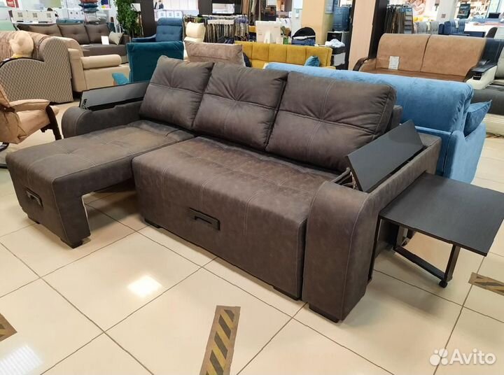 Угловой диван, диван со столиком, Колибр 7лс-1