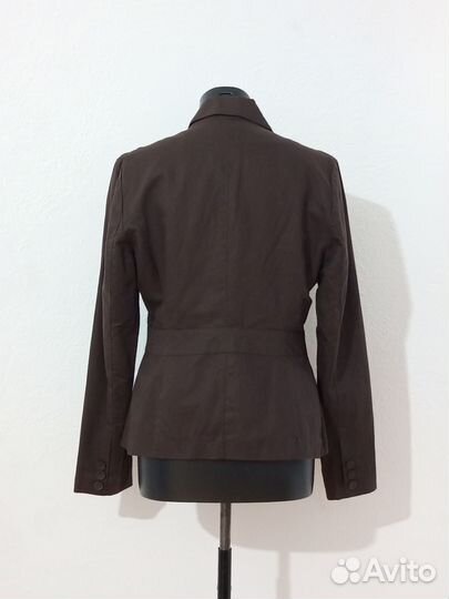 Новый льняной шоколадный пиджак Camaieu Франция