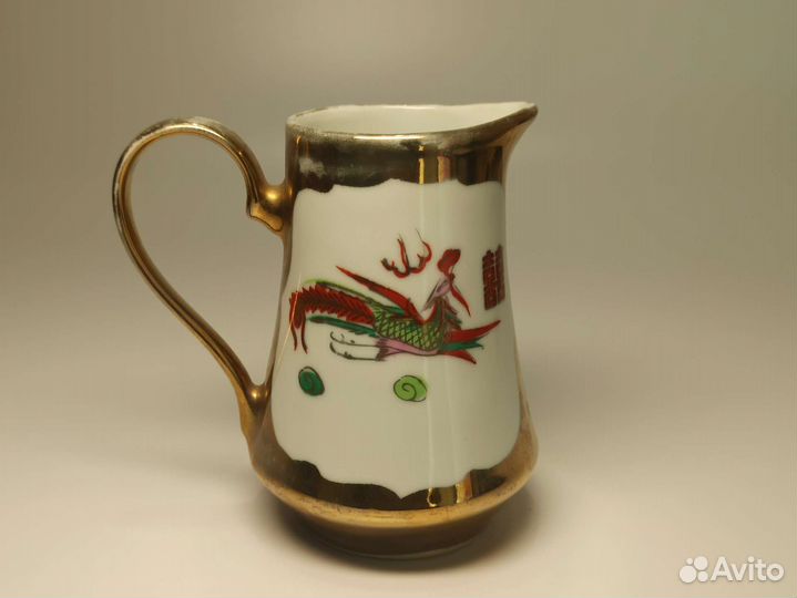 Молочник Старый Китай Фарфор Позолота