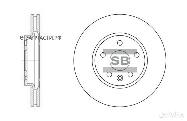 Sangsin brake SD3031 Торм.диск пер
