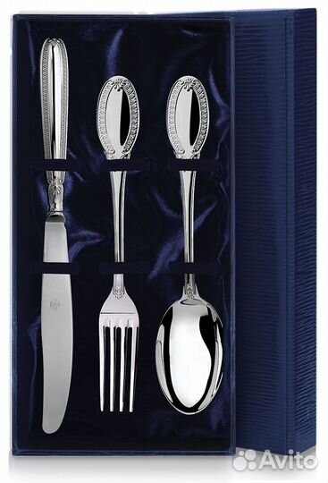 Серебряный набор столовый «Император» 3 предмета