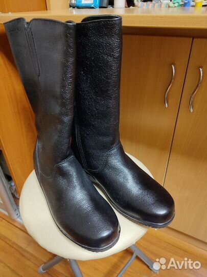 Сапоги кожаные зимние 39 40 р новые