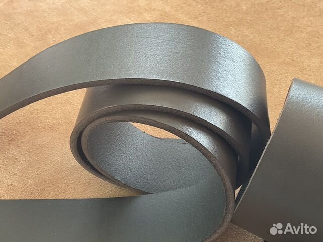 Ременные заготовки из темно-коричневой бычьей кожи