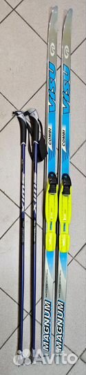 Лыжи беговые visu magnum и палки swix
