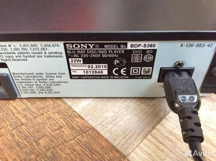 Blu ray проигрыватель Sony BDP S 360