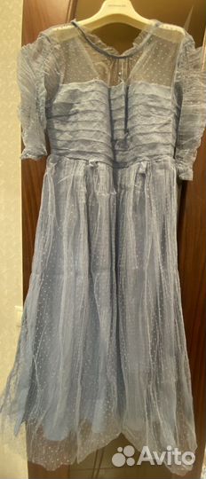 Платье голубое в стиле self portrait