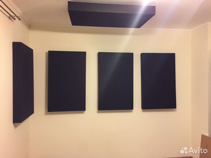 Акустические панели 3шт., чёрн, кв10см