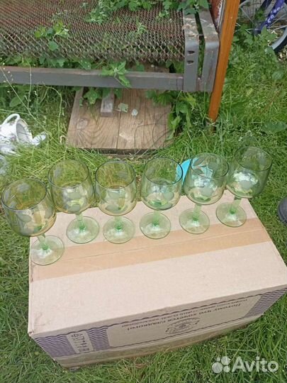 Фужеры цветное стекло СССР