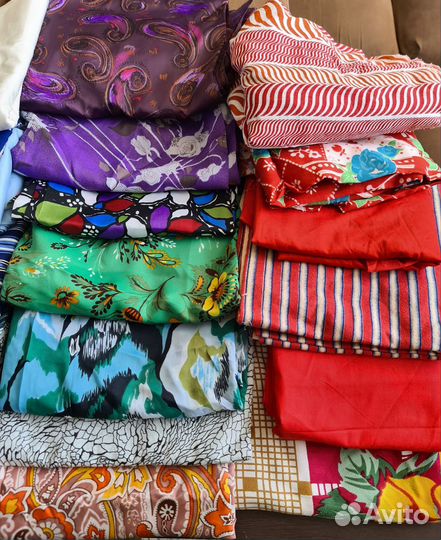 Ткань отрезы хлопок лен СССР