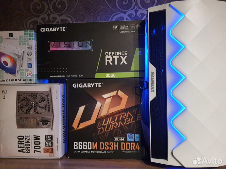 Мощный Пк Core i5-12400F/RTX3060 в белом корпусе
