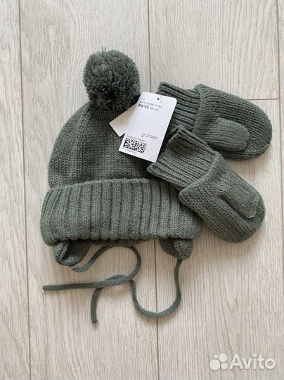 Шапка и варежки hm 86/92