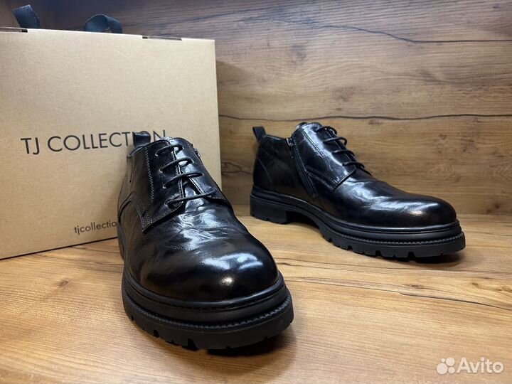 43р ботинки новые зимние tj collection кожа/мех