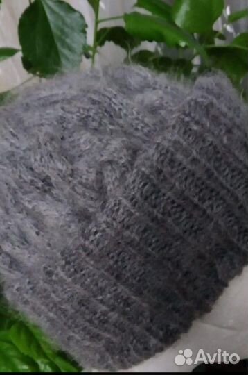 Шапка Такори из мохера новая с двойным отвротом