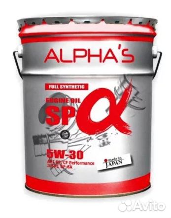Масло моторное alpha'S 809246 5W-30 SP/CF 20L