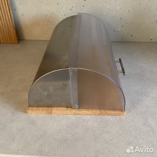 Хлебница (дерево, нержавеющая сталь)