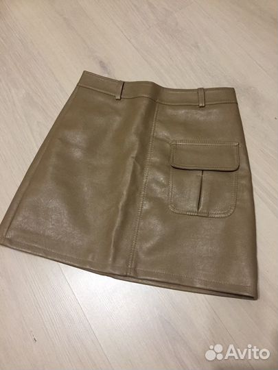 Юбка кожаная