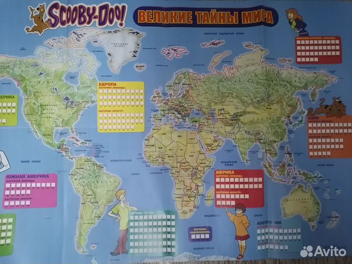 Карта мира скуби ду 2 журнала 6 карточек