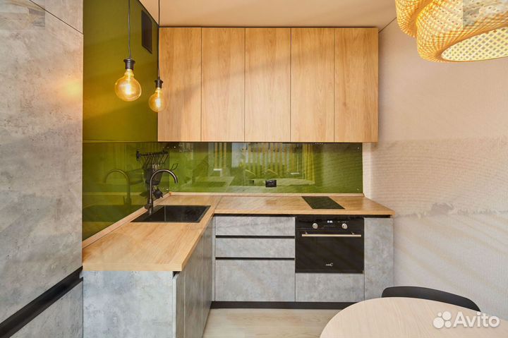 Кухня по дизайну Лофт по размеру