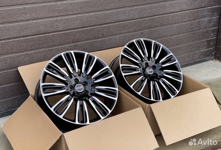 Диски R22 5/120 Range Rover Sport Black Machined