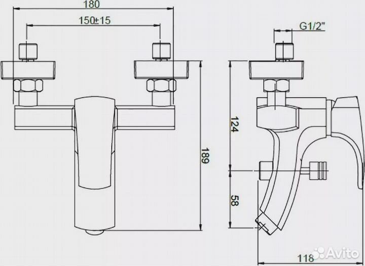 Смеситель для ванны с душем Paini Angel ancr111lmkm