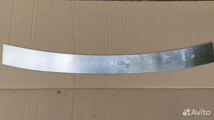 Накладка на задний бампер solaris 2020