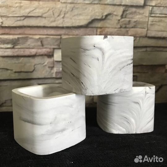 Мини горшки из гипса