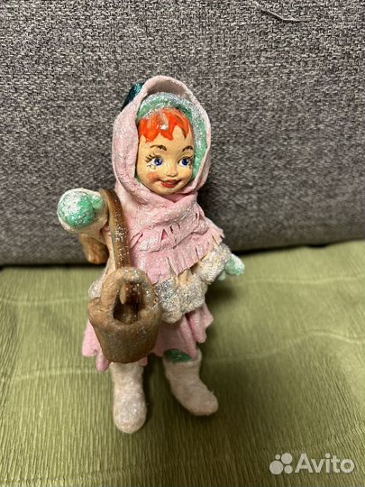 Елочная игрушка из ваты