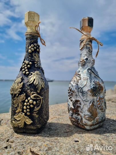 Декоративные бутылочки для вина