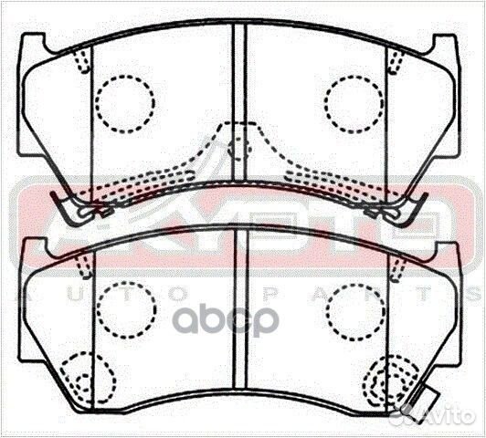 Колодки тормозные дисковые передние AKD-1289 AK