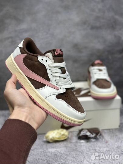 Кроссовки Nike air jordan 1 low x Travis Scott