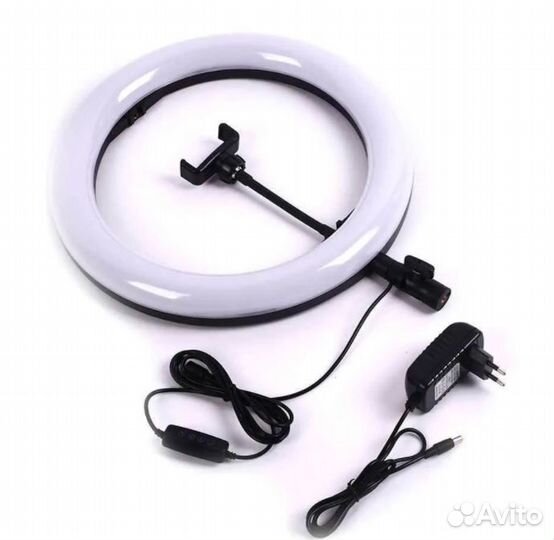 Кольцевая светодиодная лампа 36 см со штативом для