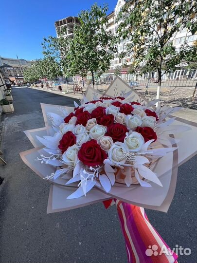 Букет из мыльных роз