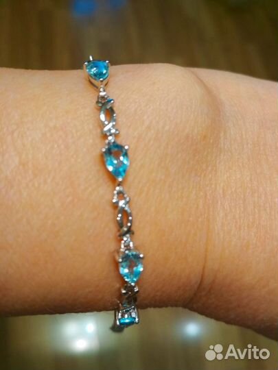 Комплект серебро 925 с топазом