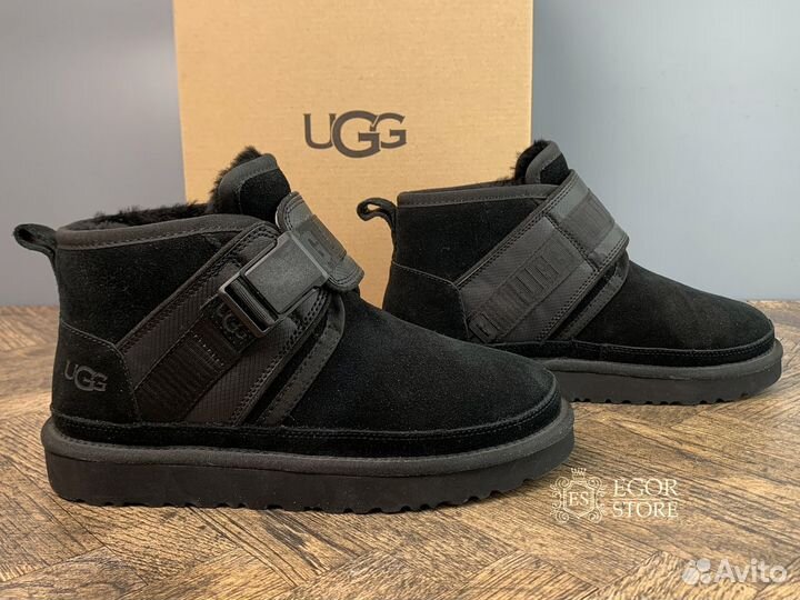 Ugg Neumel Snapback Black угги женские ботинки