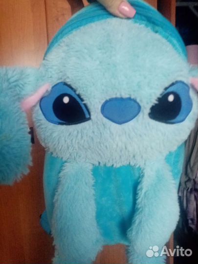 Рюкзак детский плюшевый Стич