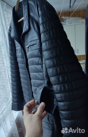 Кожаная куртка мужская 56 58 размер