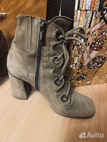 Ботильоны замшевые 37 fabiani оригинал