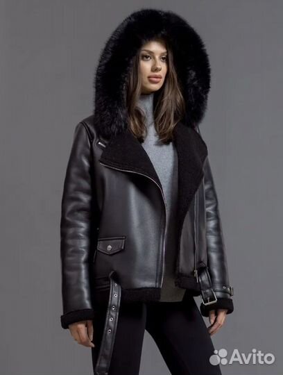Новая Куртка дубленка авиатор 44 р Экокожа