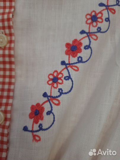 Платье для девочки СССР лен винтаж