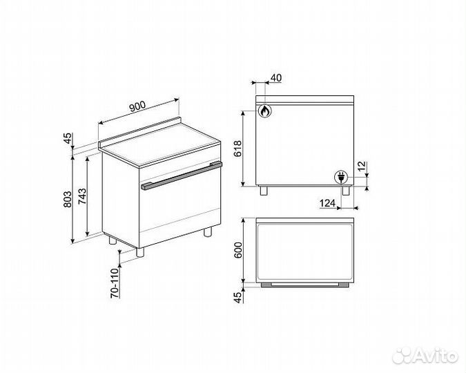 Варочный центр smeg CPF9gmbl1