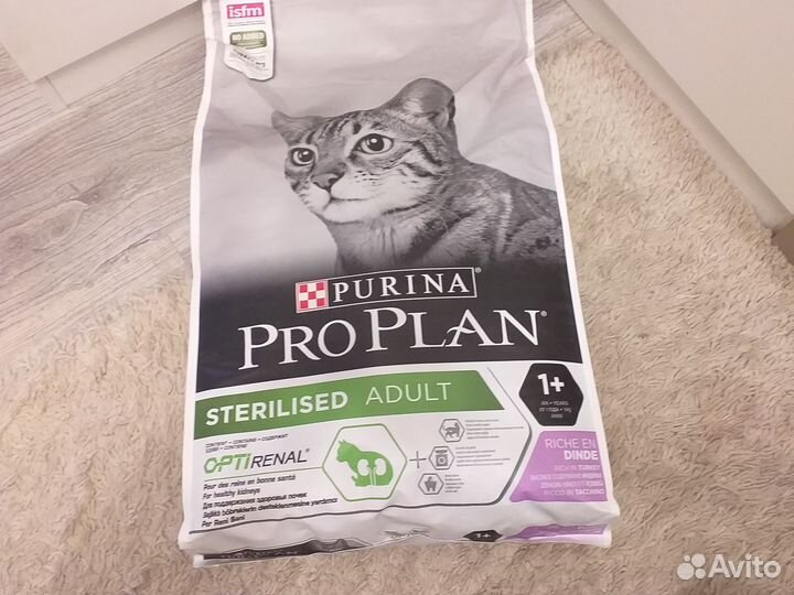 Корм д/кошек proplan opti renal 10 кг индейка