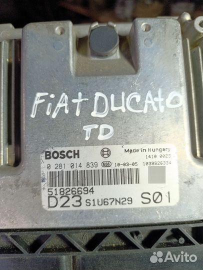 Эбу fiat ducato 0 281 014 839