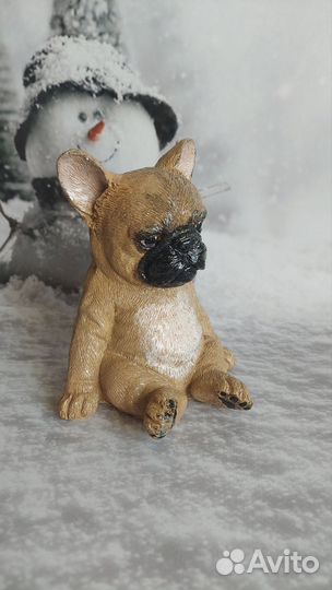 Статуэтка французский бульдог из гипса