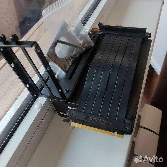 Кронштейн видеокарты + pci-e 3.0 райзер (20см)
