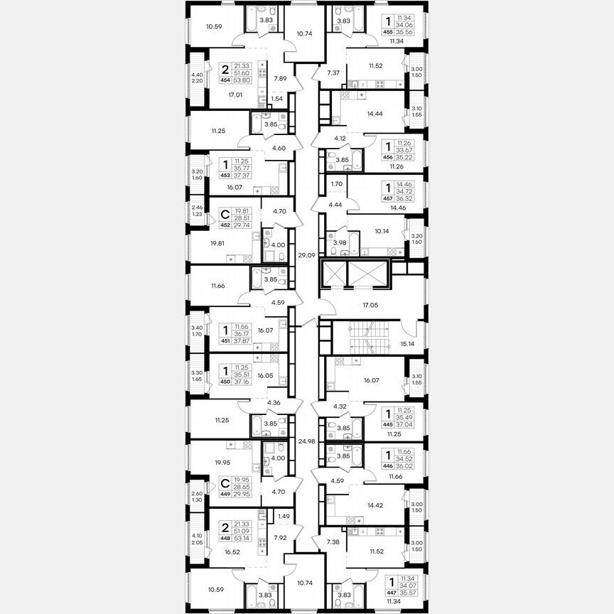 1-к. квартира, 37 м², 2/15 эт.