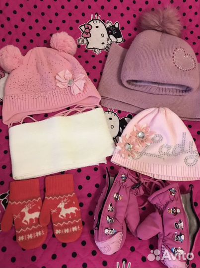 Шапки, шарфы, снуд, перчатки и варежки