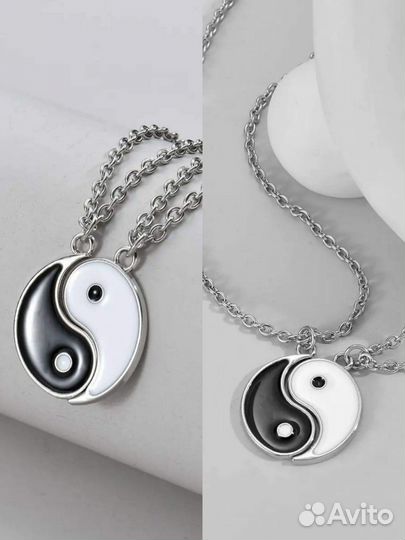 Кулон Инь Янь на цепочке