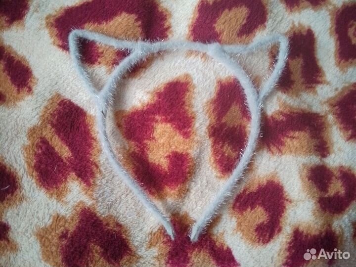 Ободок котика серый